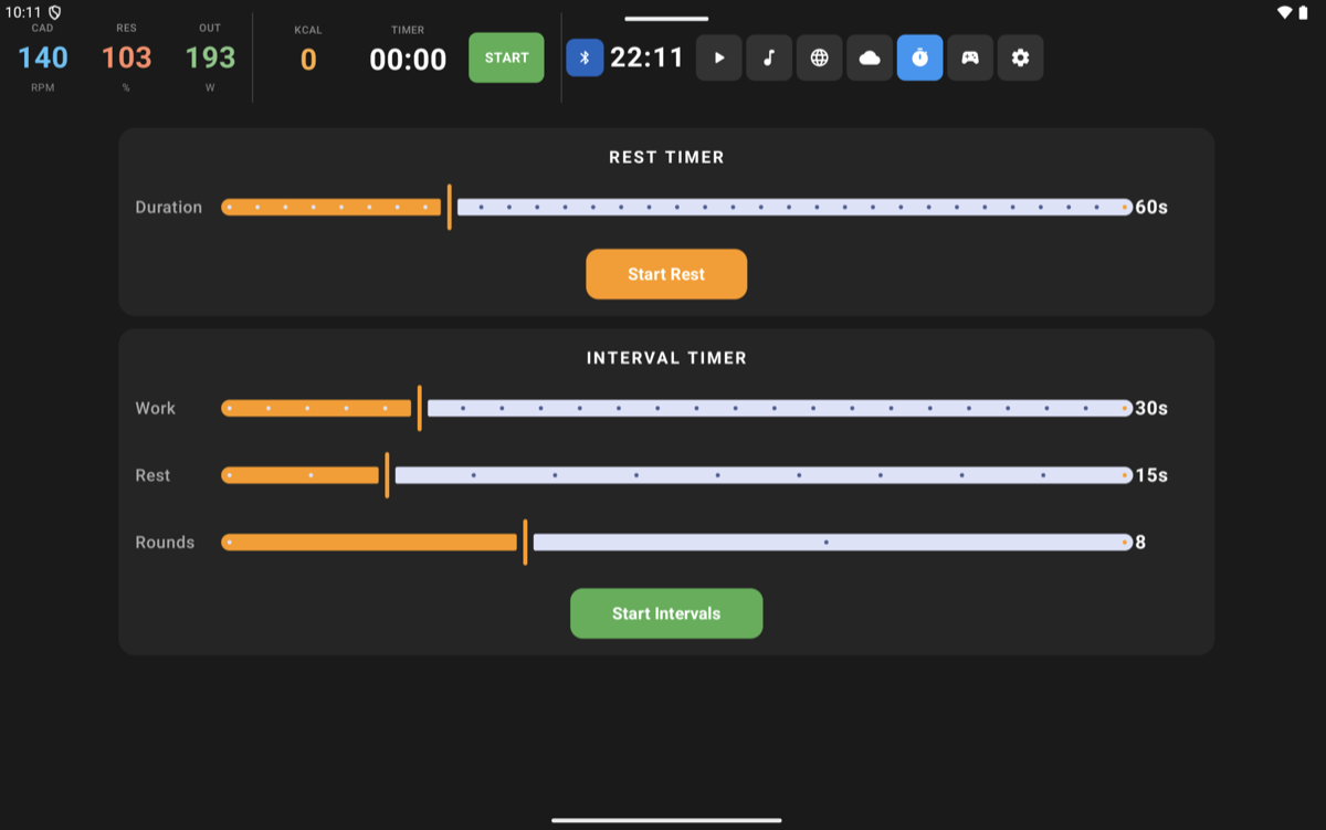 VeloPlay interval timer